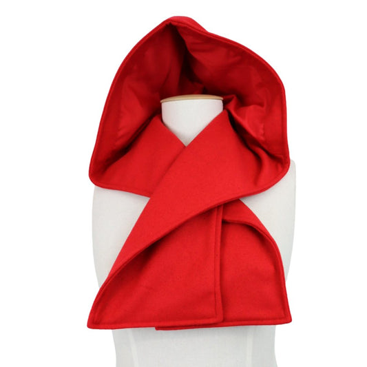 Hooded Scarf Red