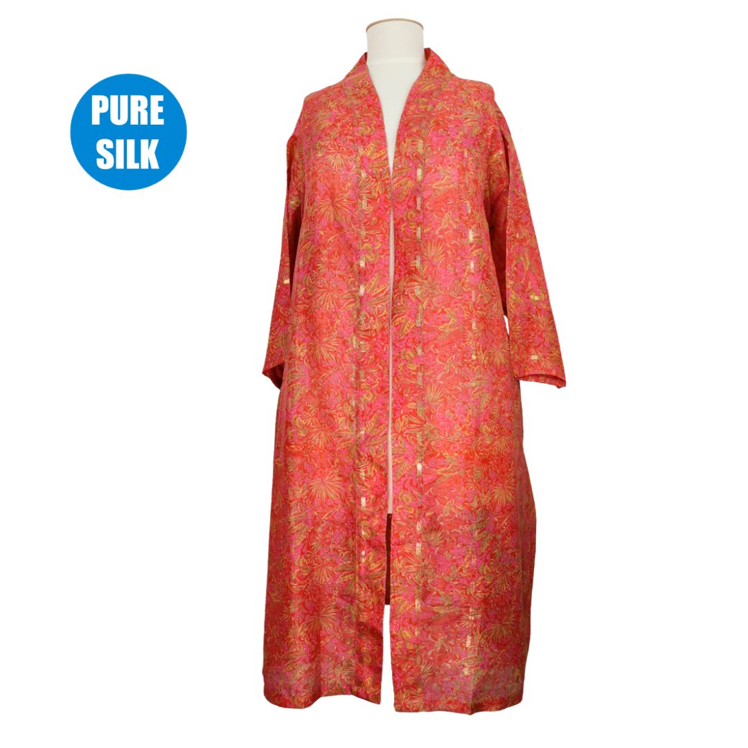 SLLK28 - Pure Silk Long Kimono
