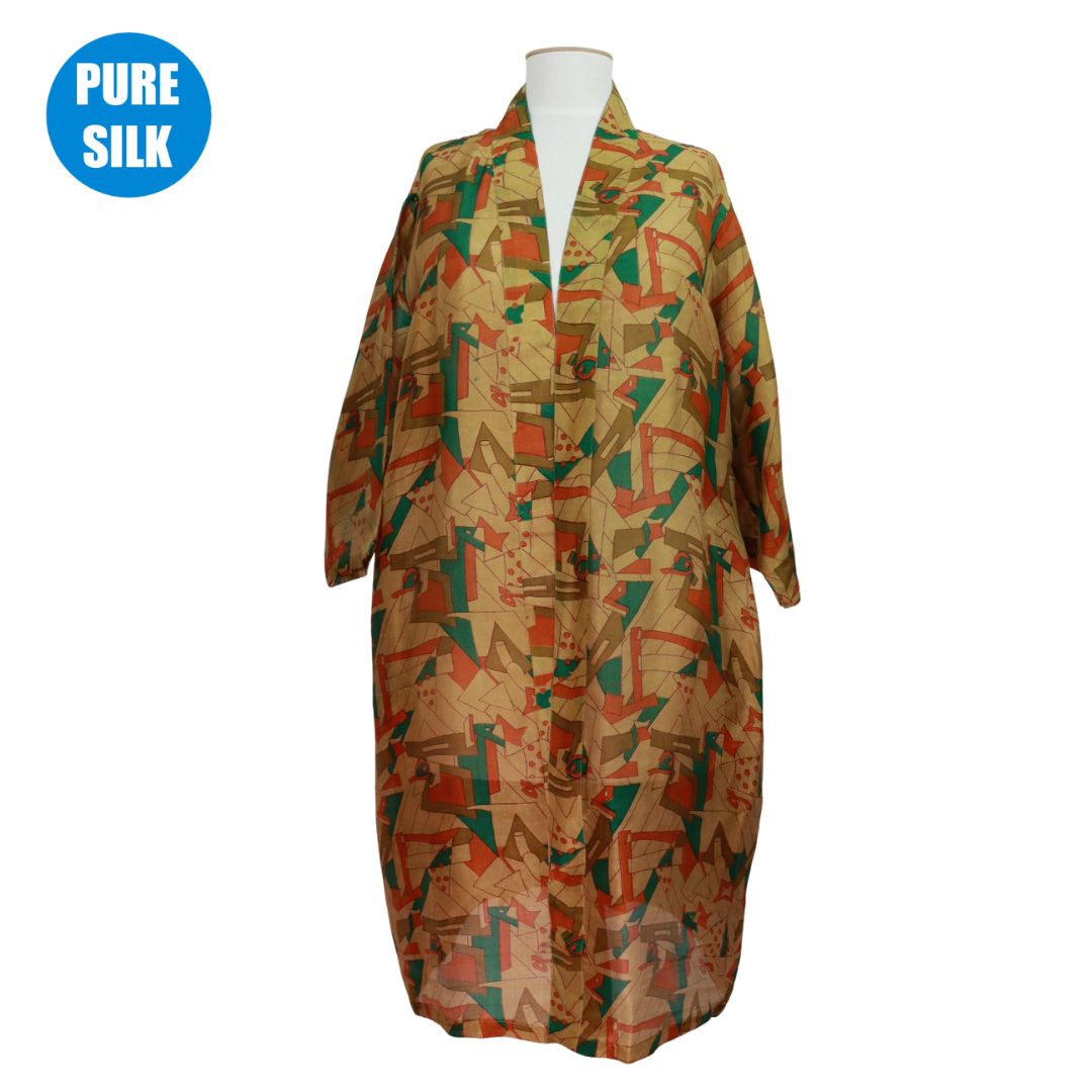 SLLK11 - PURE SILK LONG KIMONO