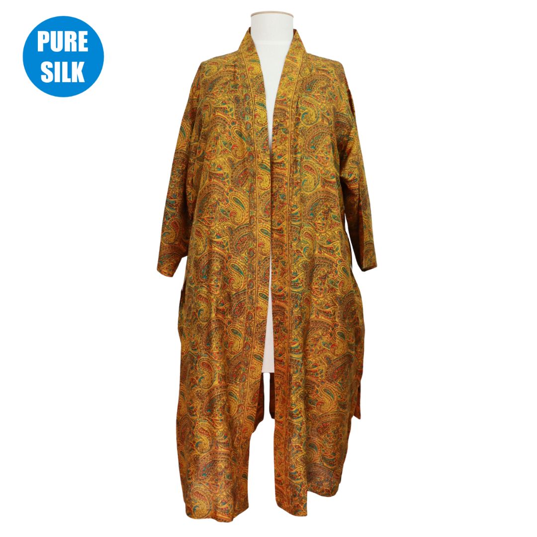 SLLK14 - PURE SILK LONG KIMONO