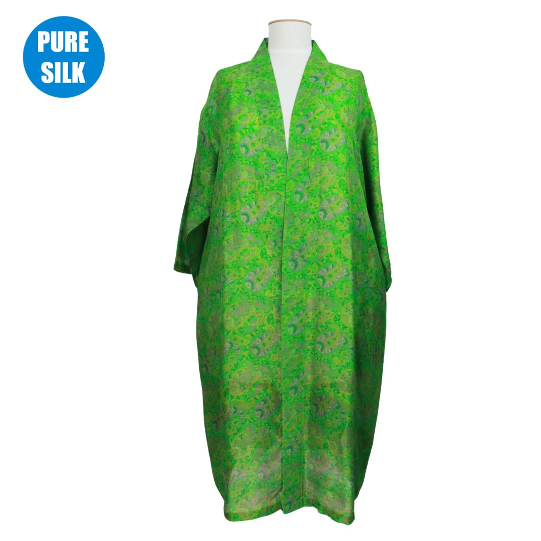 SLLK09 - PURE SILK LONG KIMONO