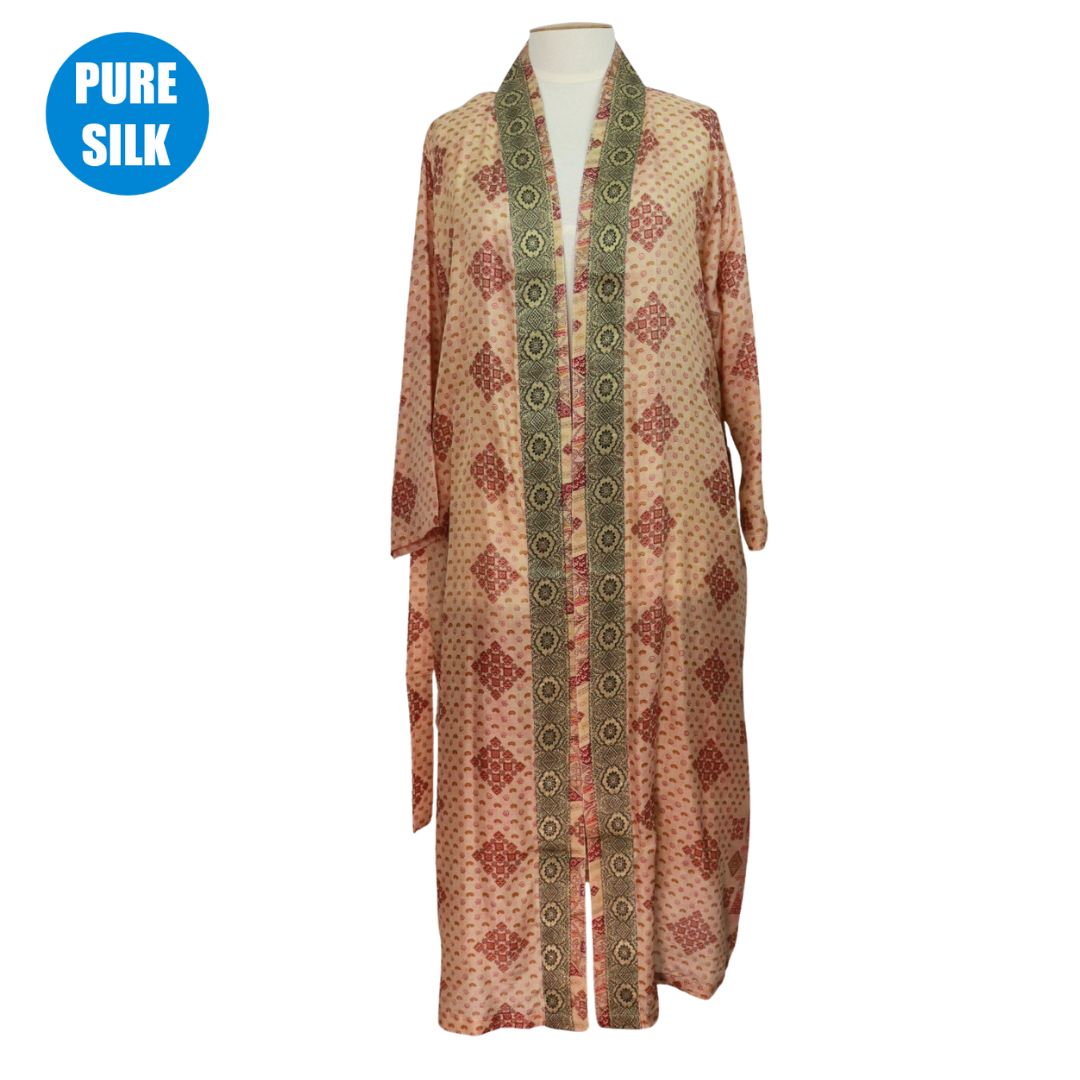 SLRK11 - PURE SILK LONG KIMONO