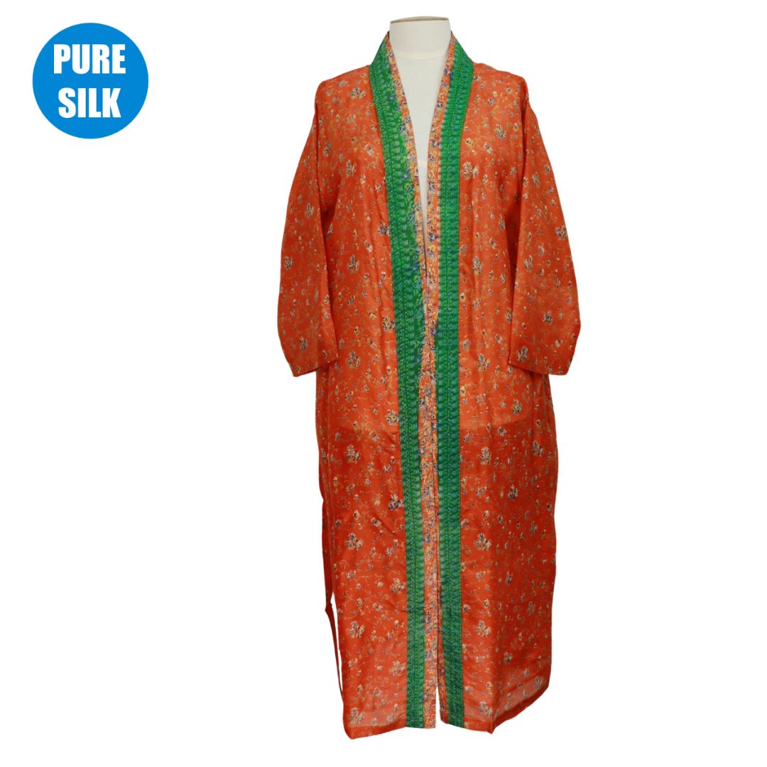 SLRK12 - PURE SILK LONG KIMONO