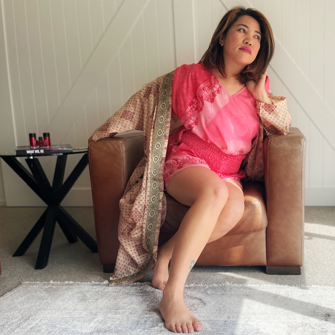 PURE SILK LONG KIMONOS 10-16, US 6-12