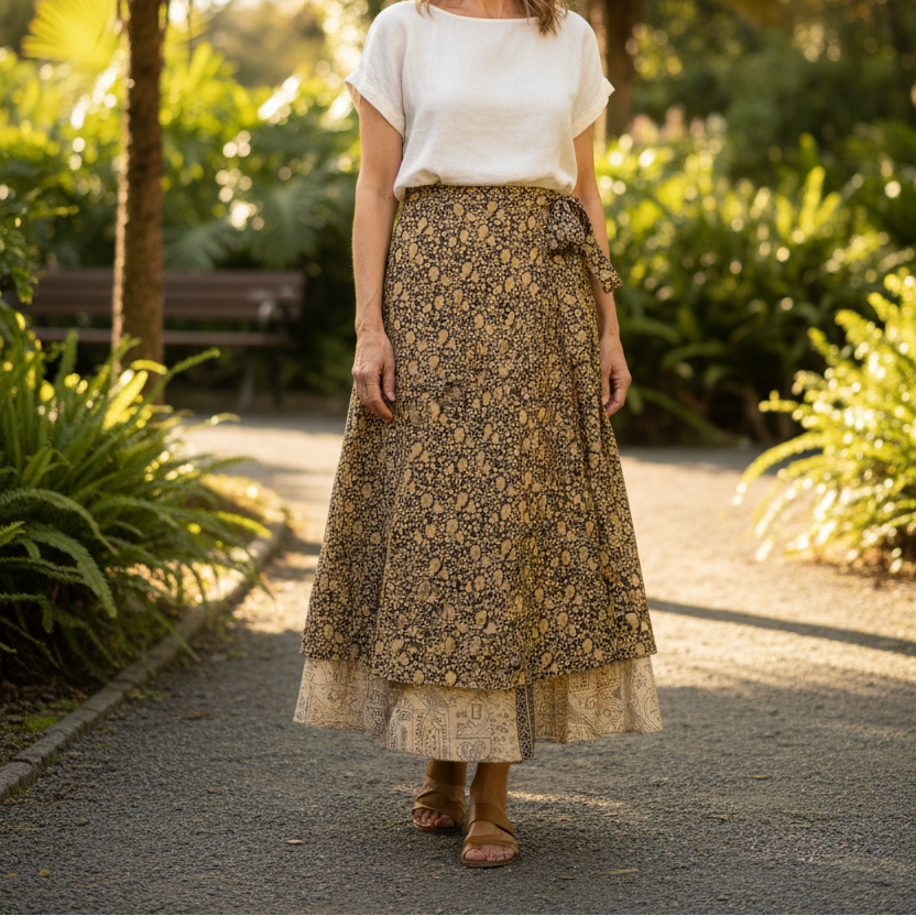 Sari wrap skirt