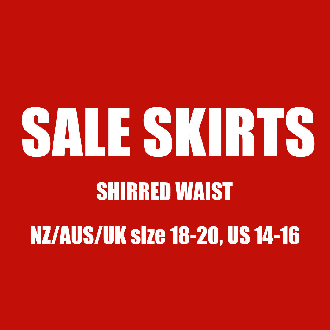 SALE SHIRRED SKIRTS 18-20, US 14-16