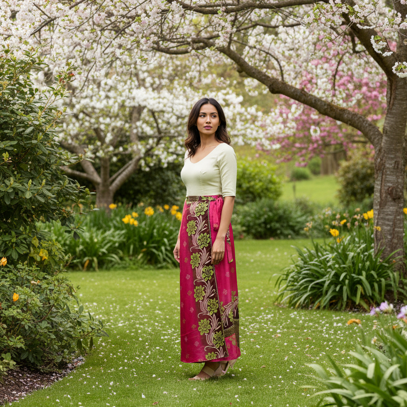 Sari wrap skirt