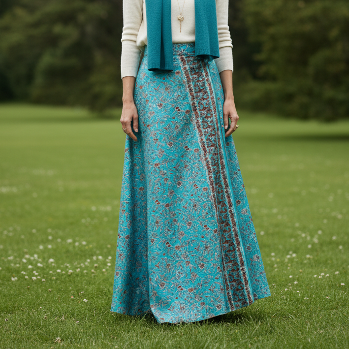 EXTRA LONG sari skirt