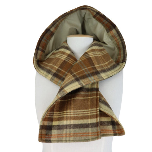Hooded Scarf Tan Brown