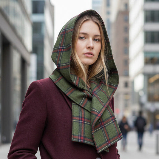 Hooded Scarf Green