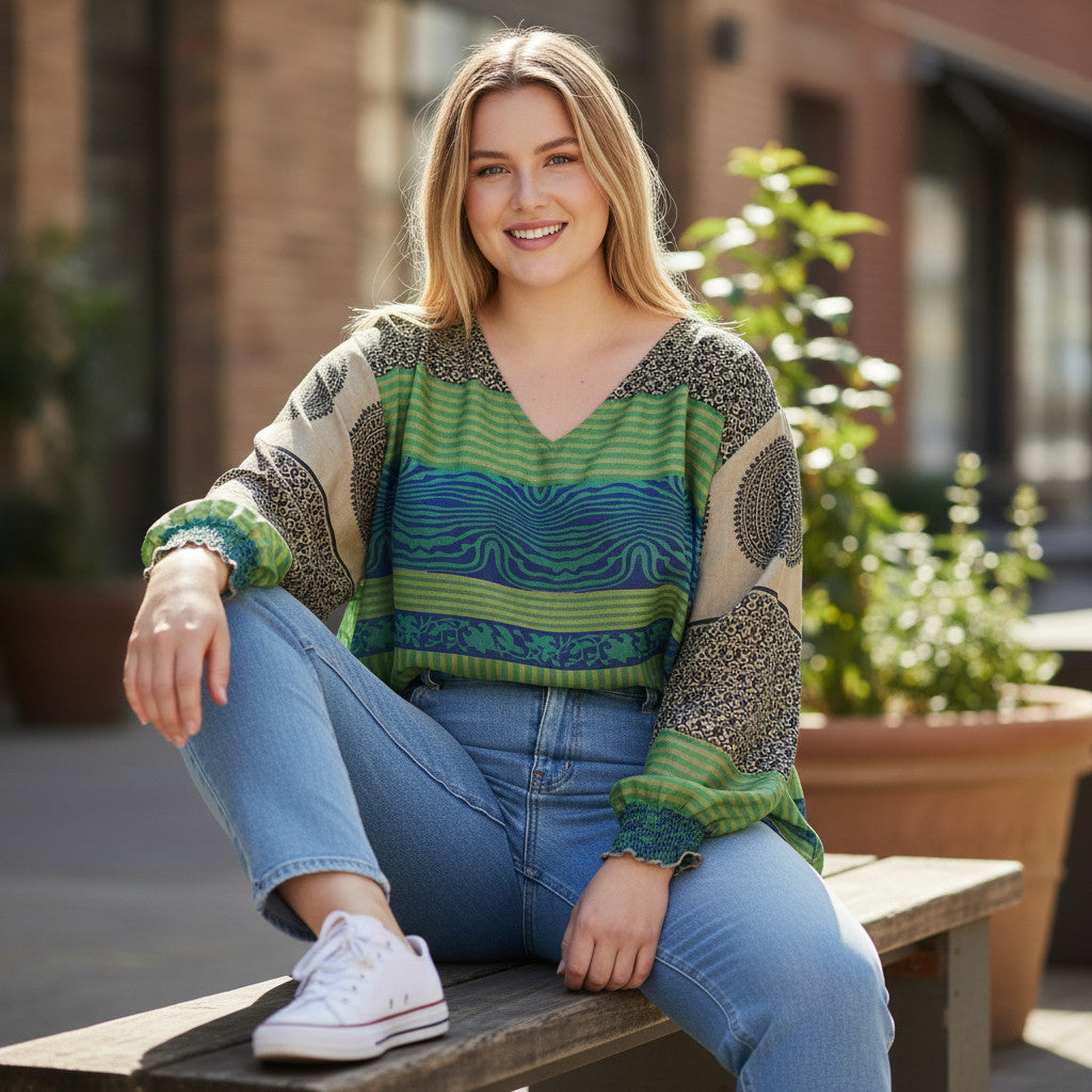 LBL149 - Balloon Sleeve Blouse