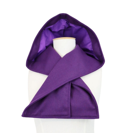 Hooded Scarf Purple