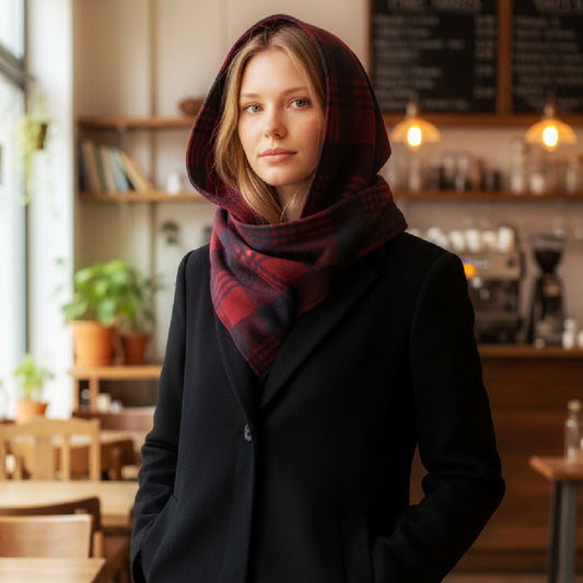 Hooded Scarf Red