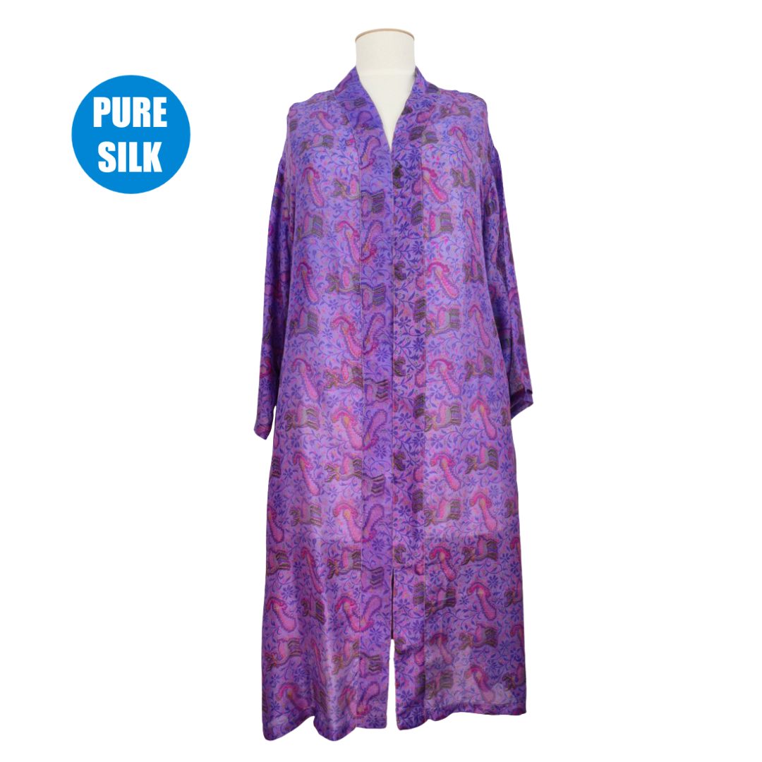 SLLK20 - Pure Silk Long Kimono