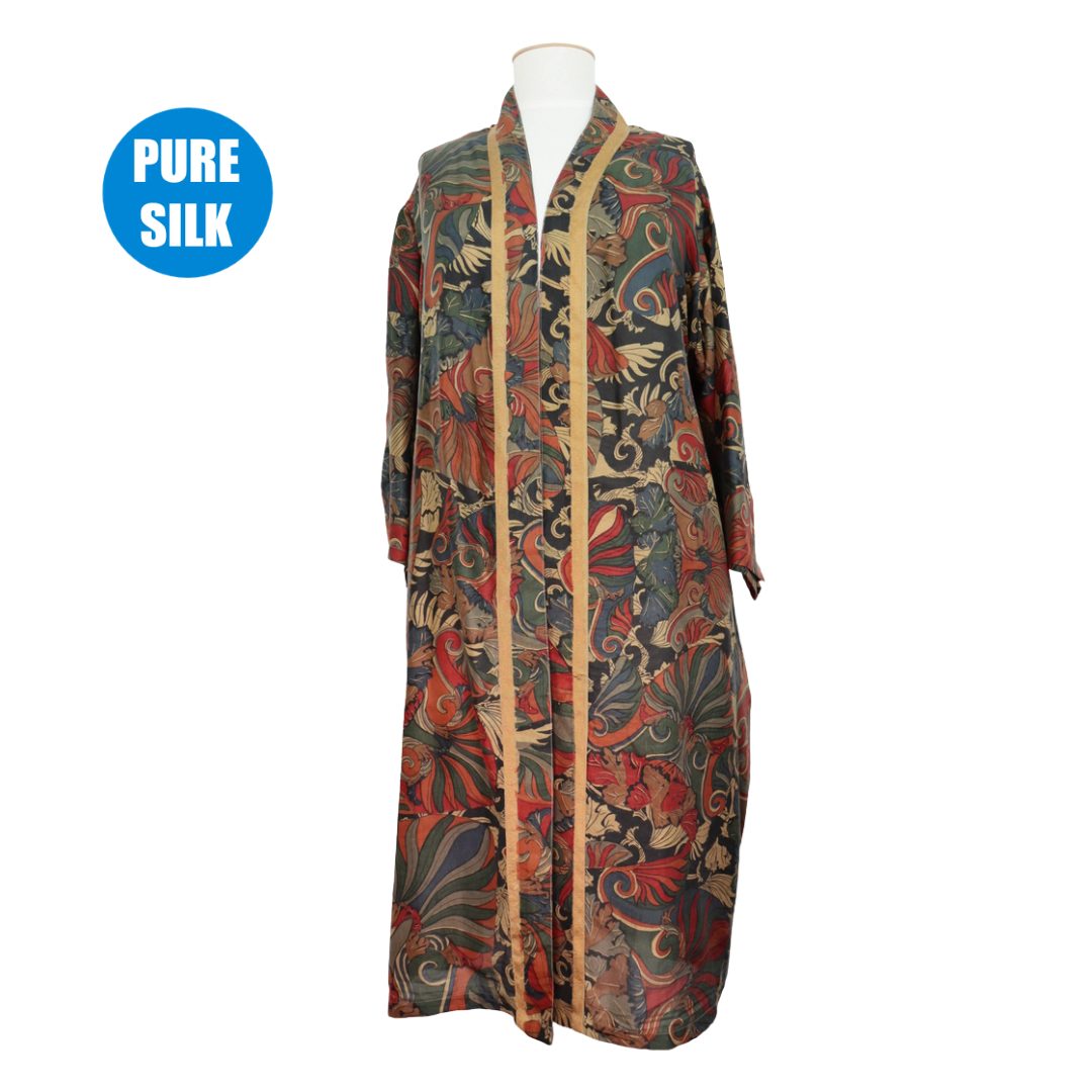 SLLK29 - Pure Silk Long Kimono