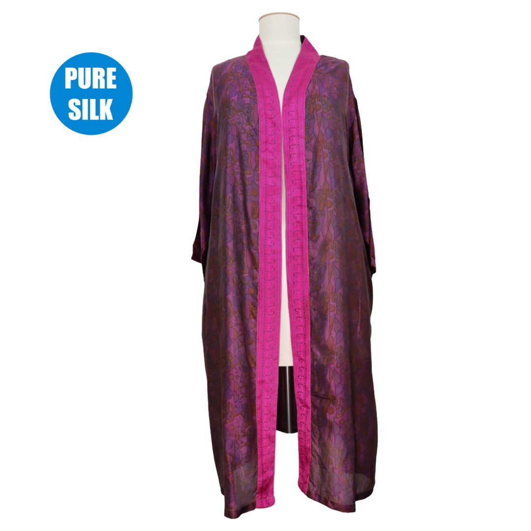 SLLK21 - Pure Silk Long Kimono