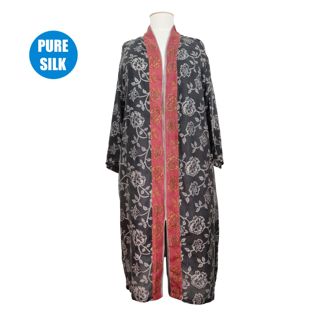SLLK22 - Pure Silk Long Kimono