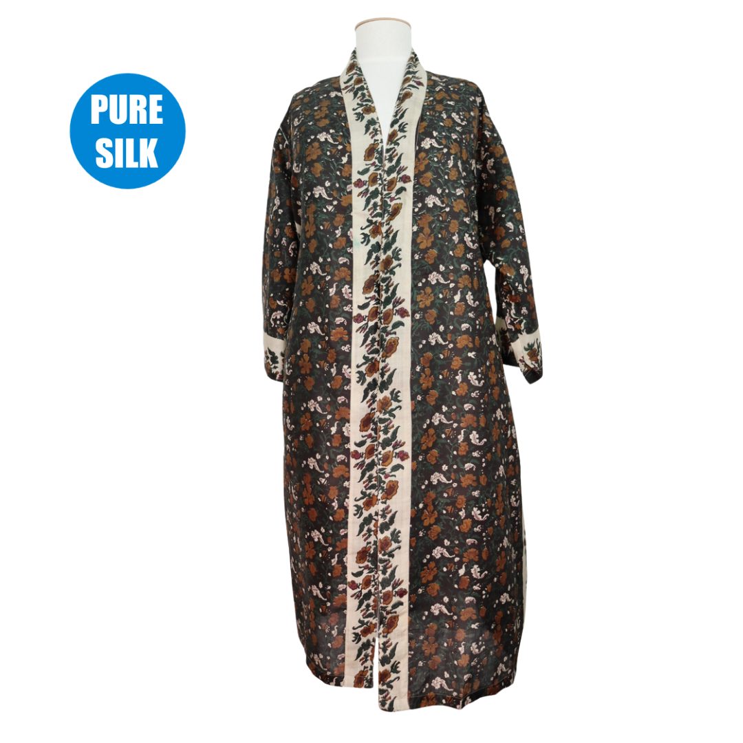 SLLK23 - Pure Silk Long Kimono