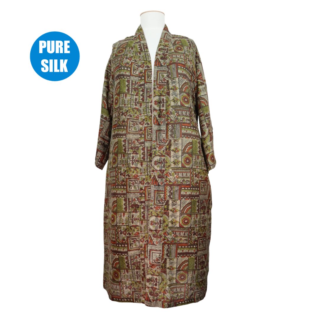 SLLK25 - Pure Silk Long Kimono