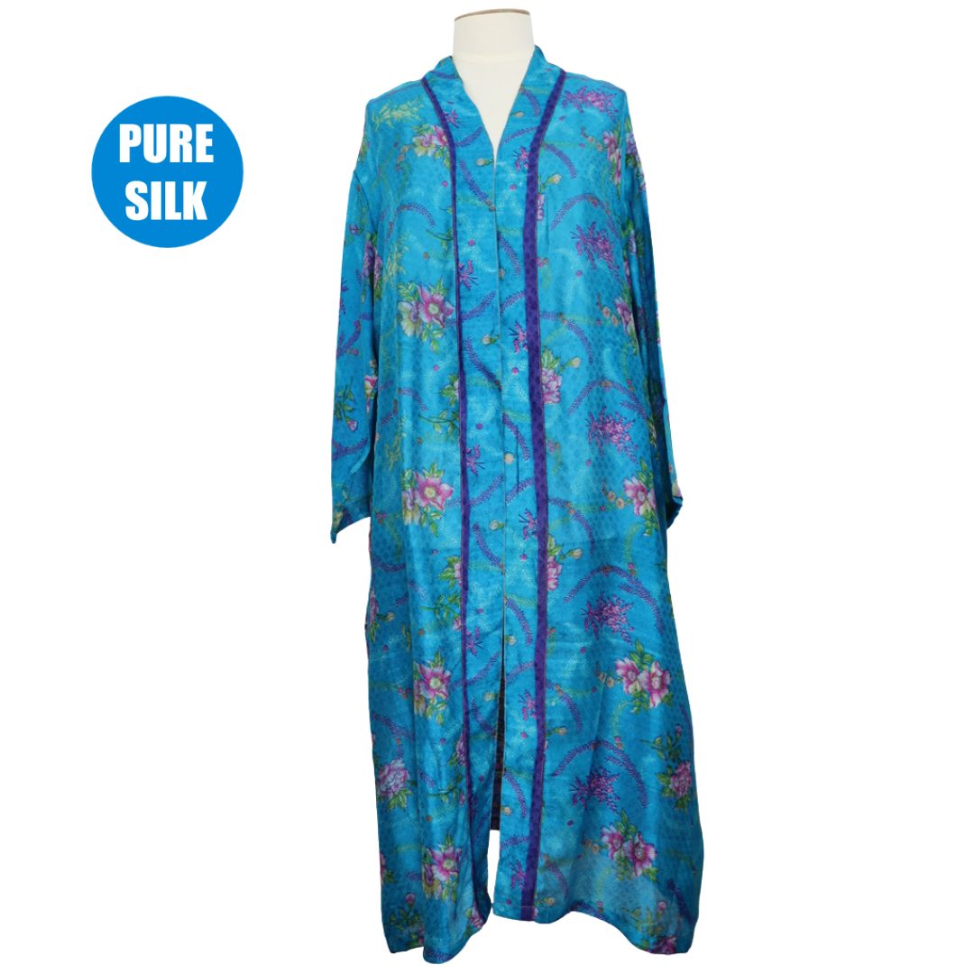 SLRK20  - Pure Silk Long Kimono