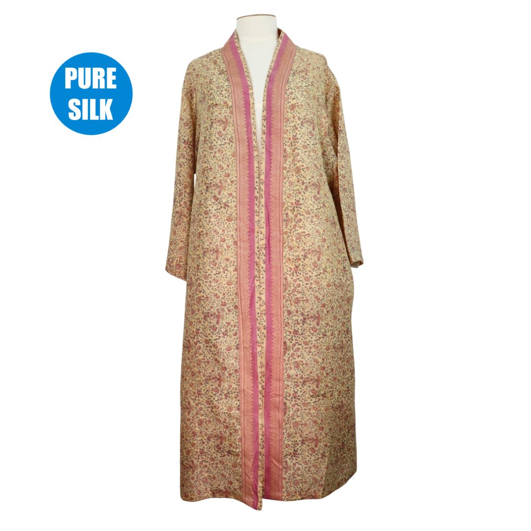 SLRK26  - Pure Silk Long Kimono