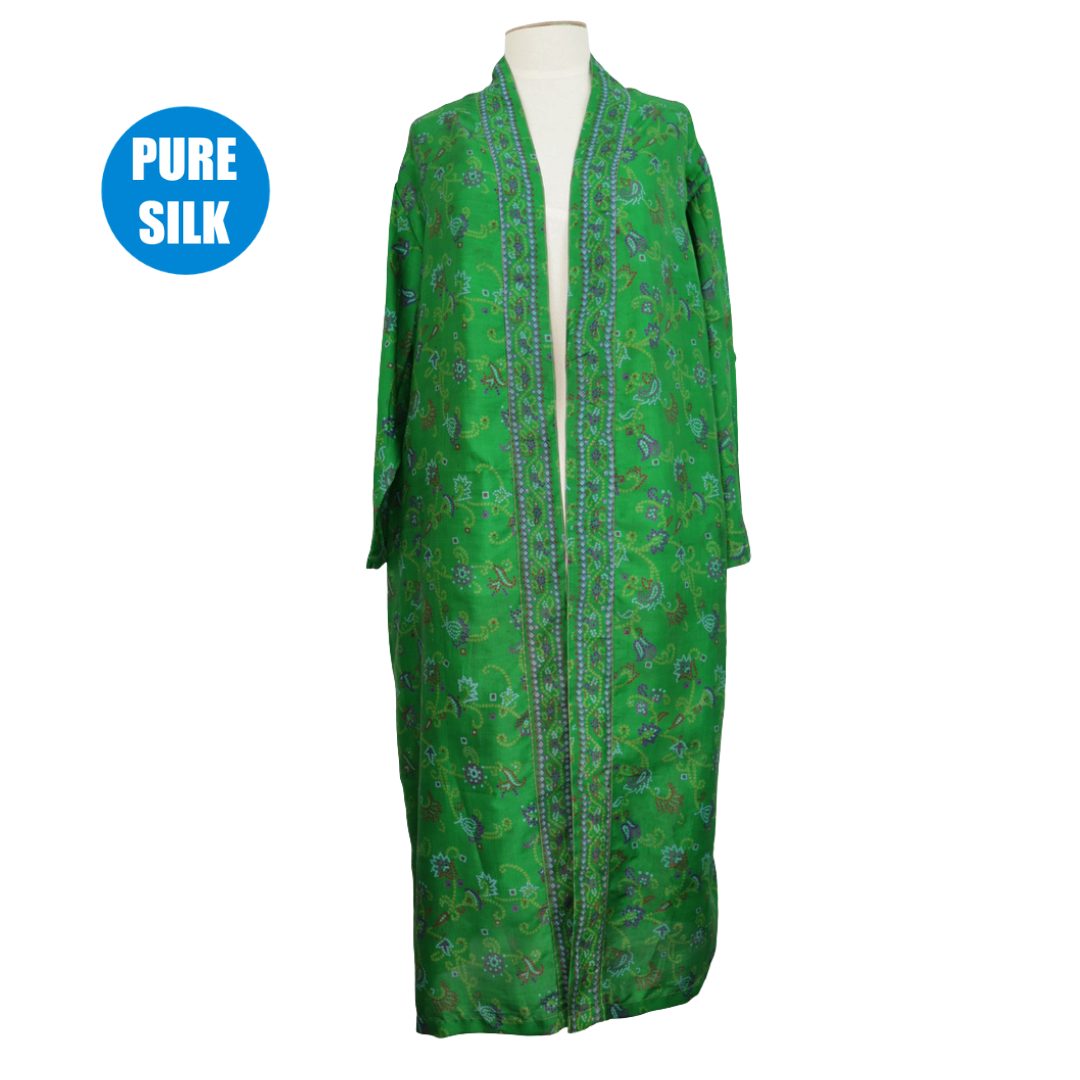 SLRK23  - Pure Silk Long Kimono