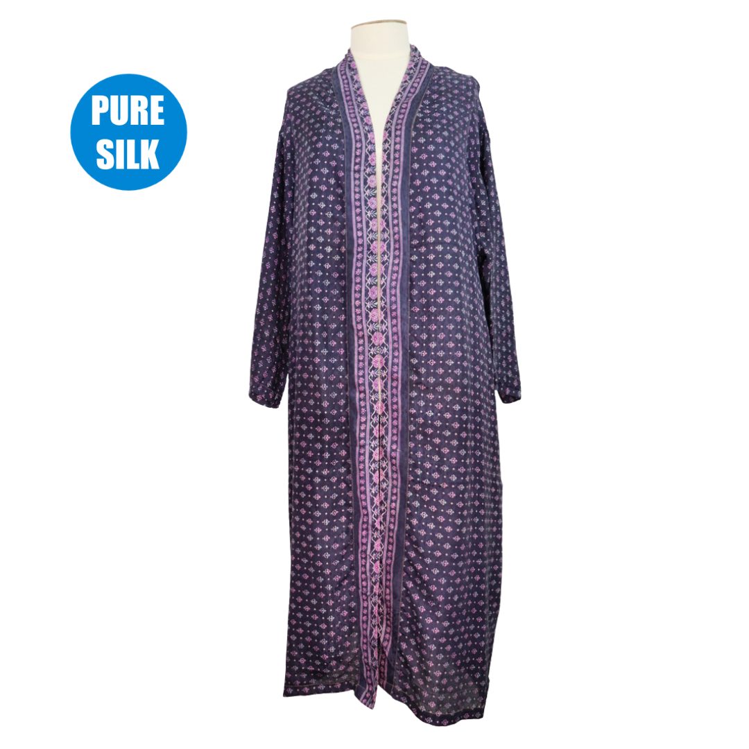 SLRK24  - Pure Silk Long Kimono