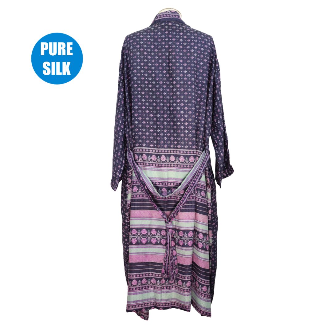 SLRK24  - Pure Silk Long Kimono