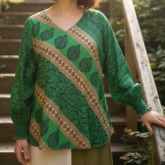 LBL119 - Balloon Sleeve Blouse
