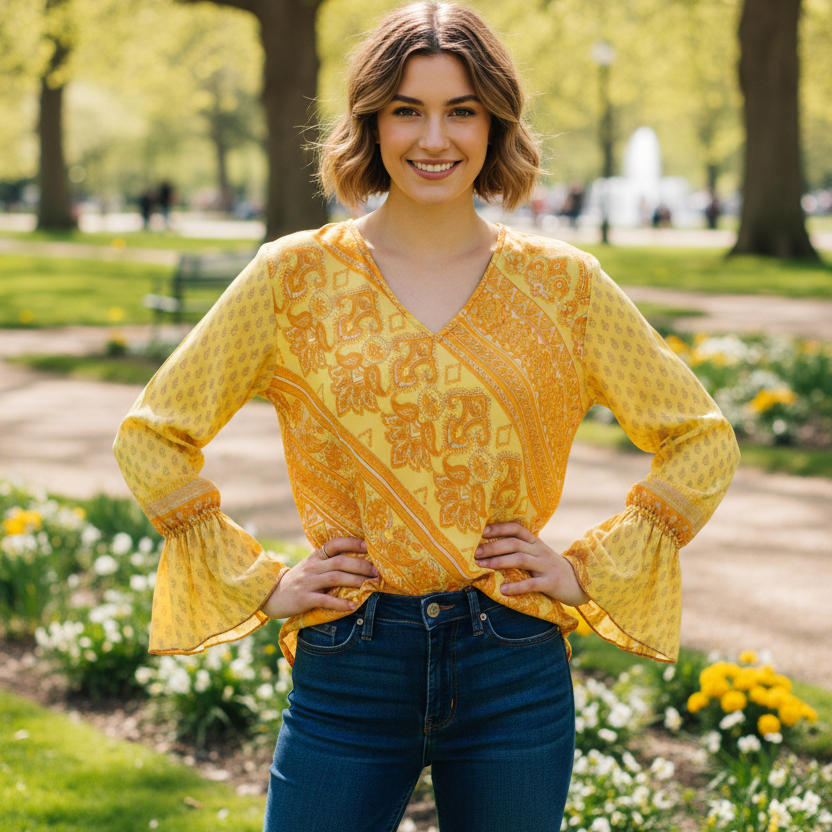 KBM10 - Prince Cuff Blouse