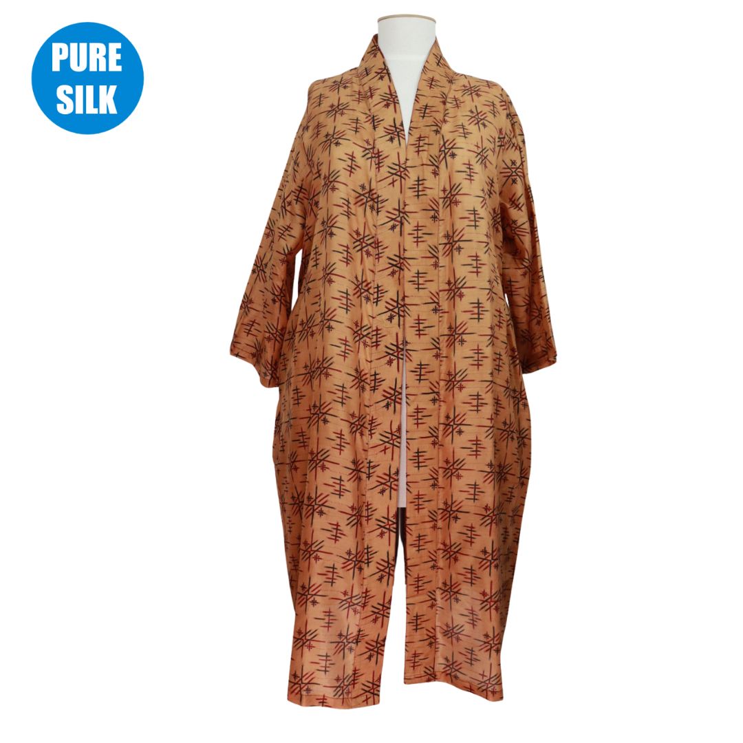 SLLK05 - PURE SILK LONG KIMONO