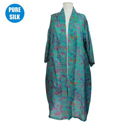 SLLK06 - PURE SILK LONG KIMONO