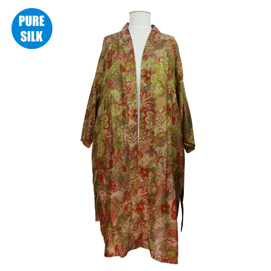 SLXLK01 - PURE SILK LONG KIMONO