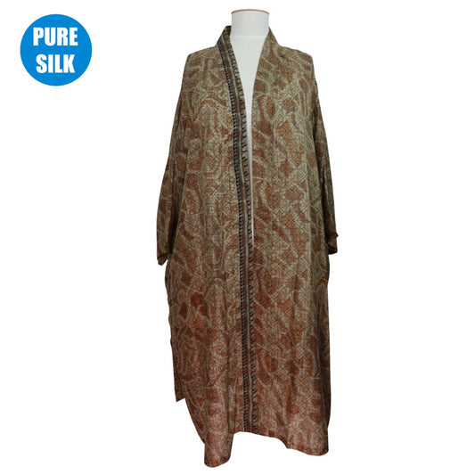 SLXLK12 - PURE SILK LONG KIMONO