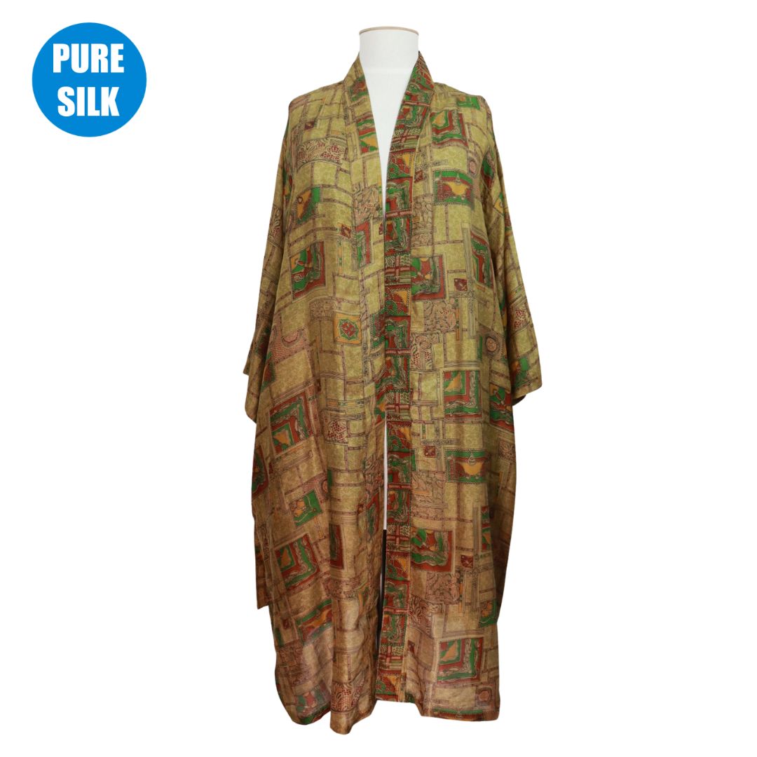 SLXLK18 - PURE SILK LONG KIMONO