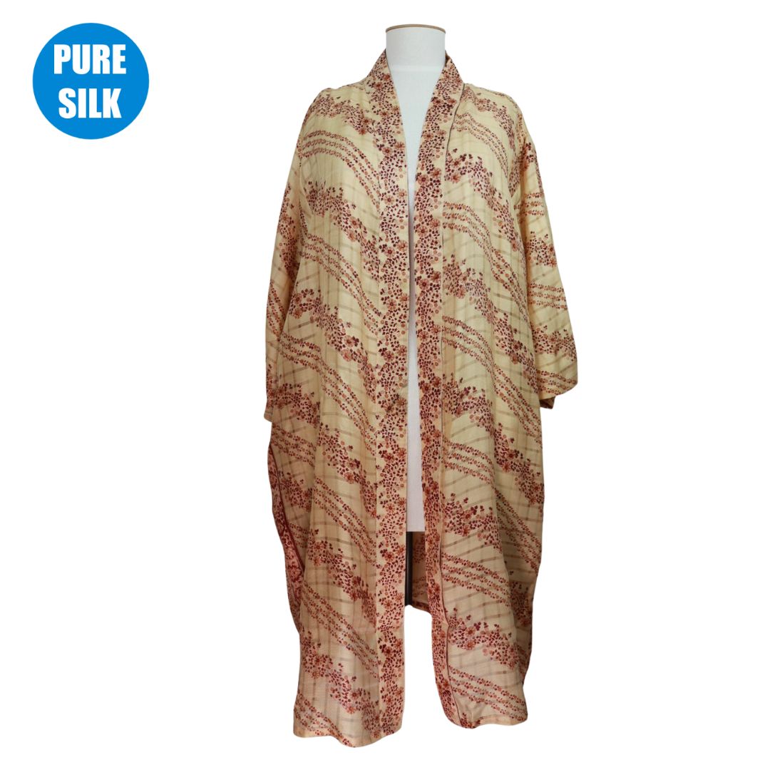 SLXLK05 - PURE SILK LONG KIMONO