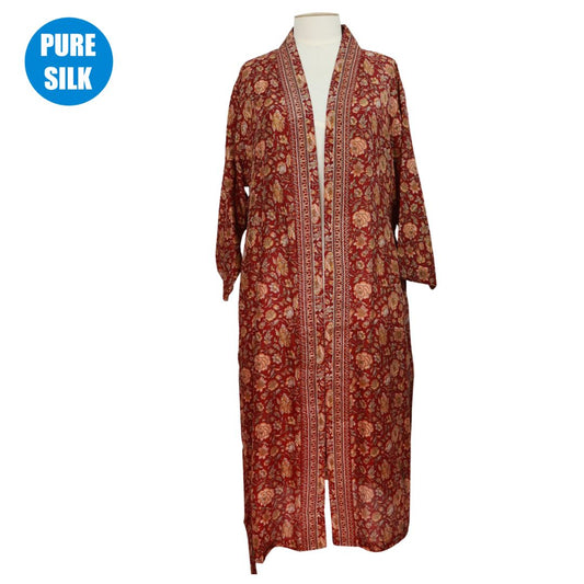 SLRK16  - PURE SILK LONG KIMONO