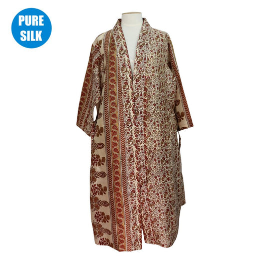 SLRK19  - PURE SILK LONG KIMONO