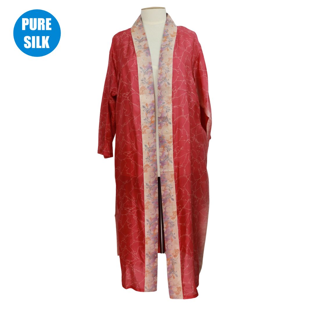 SLRK07  - PURE SILK LONG KIMONO