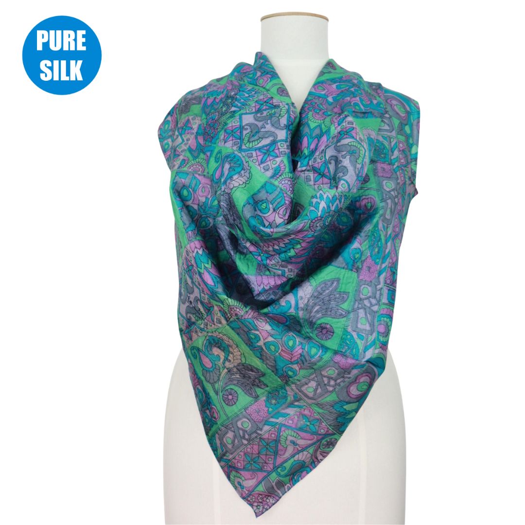 PSQ19 - PURE SILK SQUARE SCARF