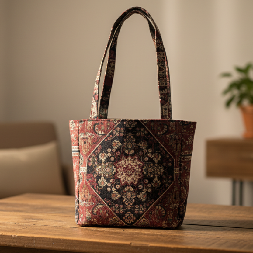 Small Tote in Plum
