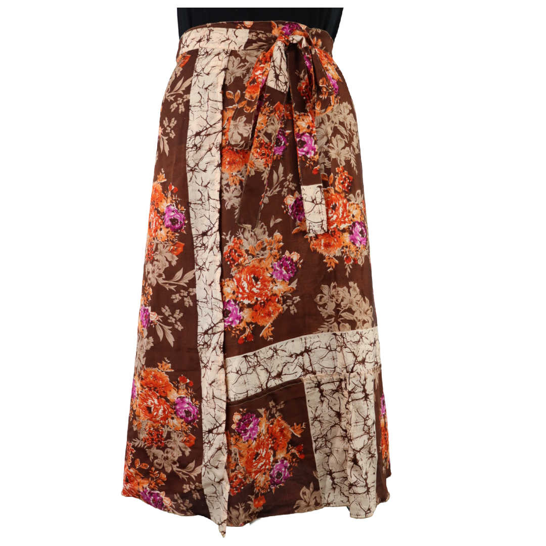 Floral wrap skirt outlet size 18